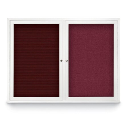 United Visual Products Corkboard, Cork Backing/White, 48" x 36" UV404-WHITE-CORK
